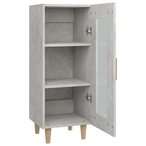 Credenza Grigio Cemento 34,5x34x90 cm in Legno Multistrato 812397