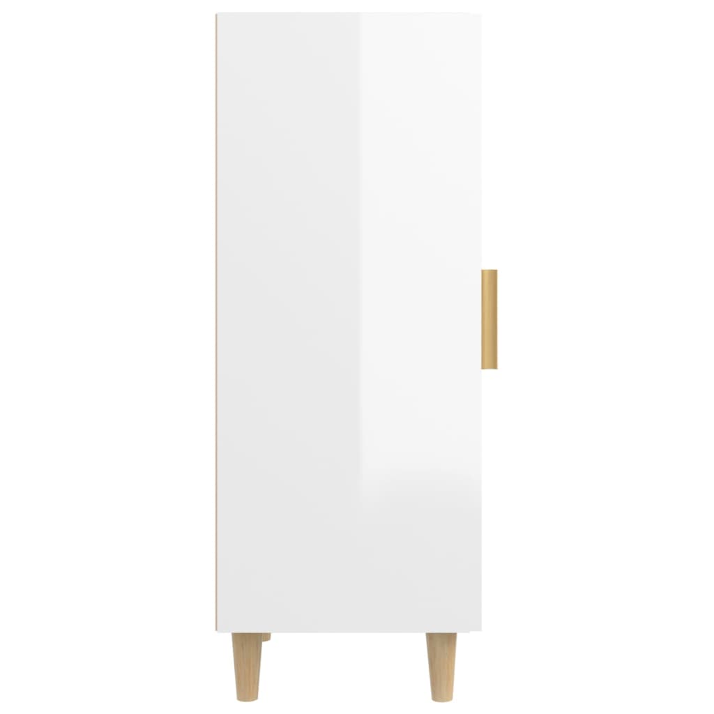 Credenza Bianco Lucido 34,5x34x90 cm in Legno Multistrato cod mxl 26740