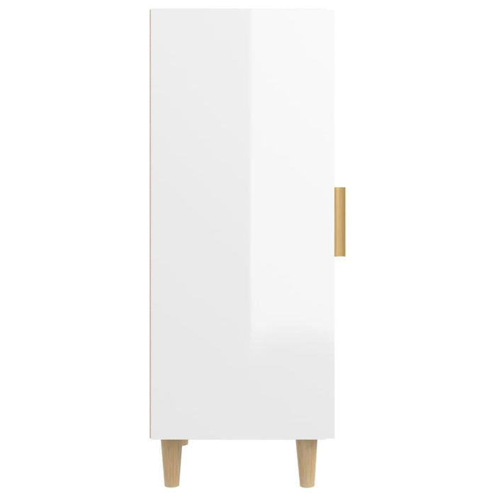 Credenza Bianco Lucido 34,5x34x90 cm in Legno Multistrato cod mxl 26740