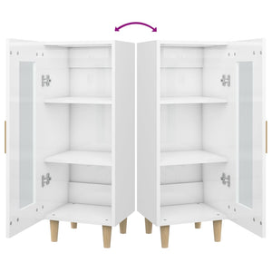 Credenza Bianco Lucido 34,5x34x90 cm in Legno Multistrato cod mxl 26740