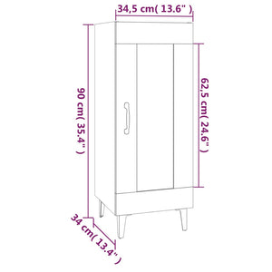 Credenza Bianca 34,5x34x90 cm in Legno Multistrato cod mxl 65714