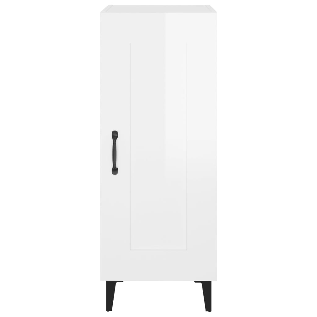 Credenza Bianco Lucido 34,5x34x90 cm in Legno Multistrato cod mxl 12954