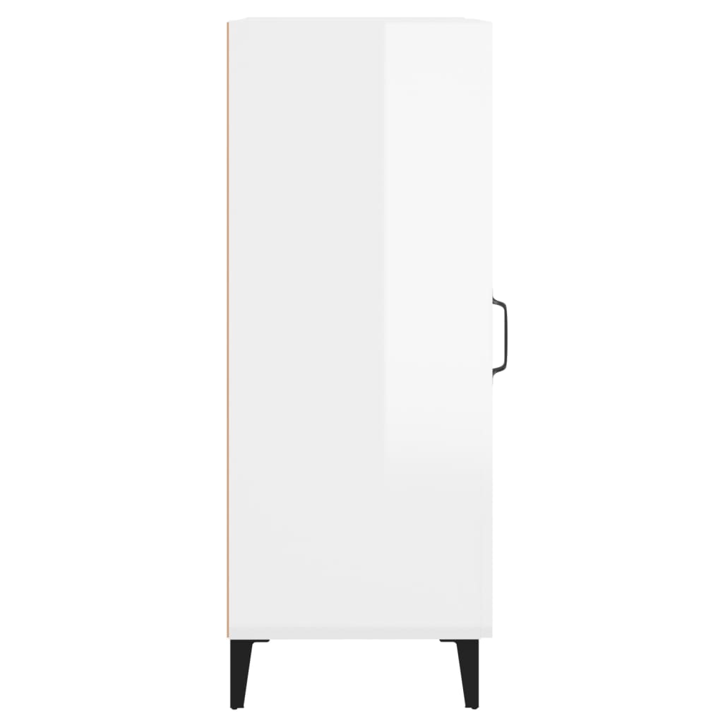 Credenza Bianco Lucido 34,5x34x90 cm in Legno Multistrato cod mxl 12954