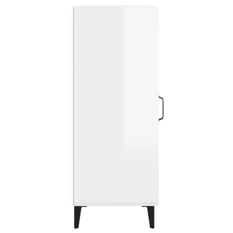 Credenza Bianco Lucido 34,5x34x90 cm in Legno Multistrato cod mxl 12954