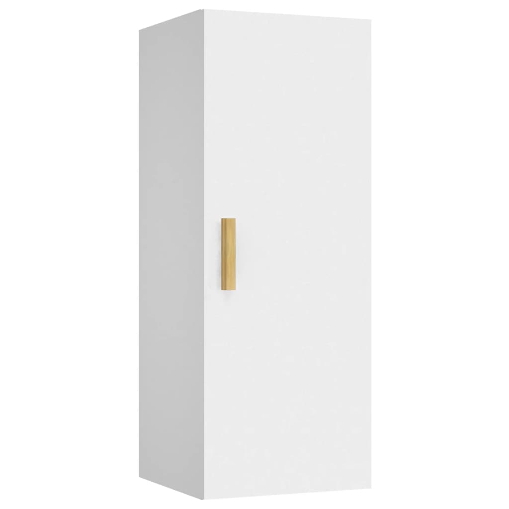 Armadietto a Muro Bianco 34,5x34x90 cm in Legno Multistrato cod mxl 33688