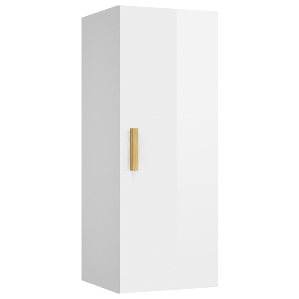  Mobile Parete Bianco Lucido 34,5x34x90 cm in Legno Multistrato cod mxl 33208