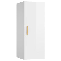  Mobile Parete Bianco Lucido 34,5x34x90 cm in Legno Multistrato cod mxl 33208