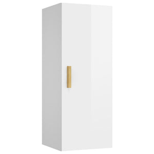  Mobile Parete Bianco Lucido 34,5x34x90 cm in Legno Multistrato cod mxl 33208