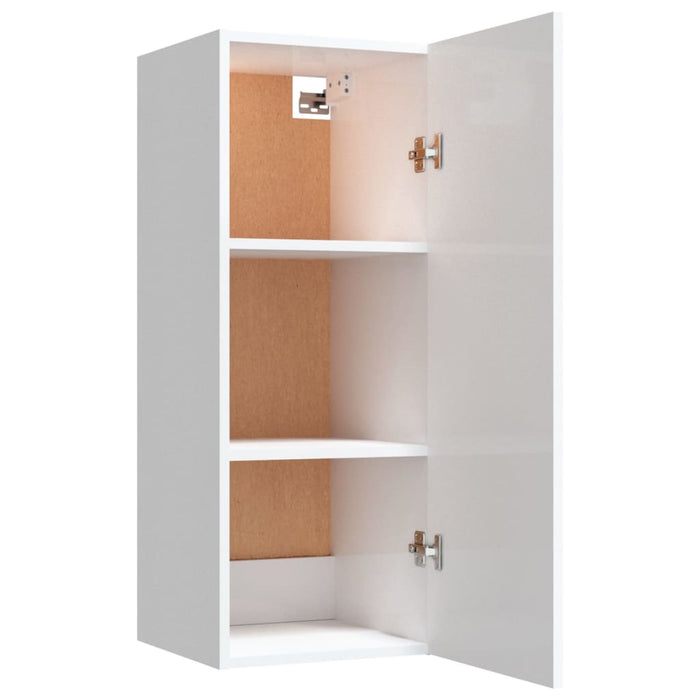  Mobile Parete Bianco Lucido 34,5x34x90 cm in Legno Multistrato cod mxl 33208