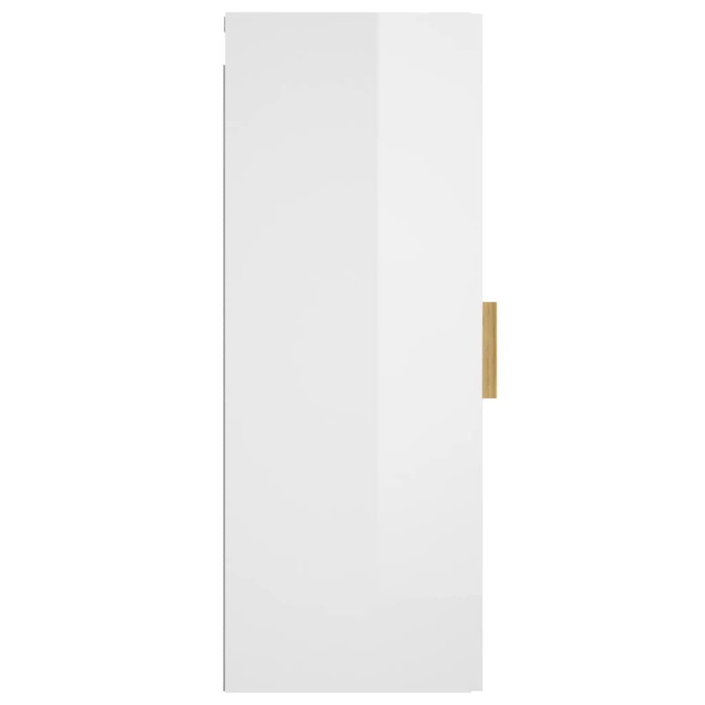  Mobile Parete Bianco Lucido 34,5x34x90 cm in Legno Multistrato cod mxl 33208