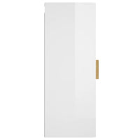  Mobile Parete Bianco Lucido 34,5x34x90 cm in Legno Multistrato cod mxl 33208