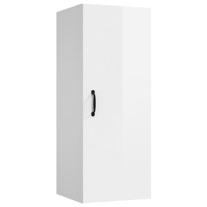 Mobile Parete Bianco Lucido 34,5x34x90 cm in Legno Multistrato cod mxl 32936