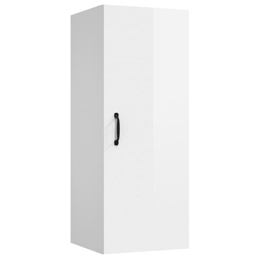 Mobile Parete Bianco Lucido 34,5x34x90 cm in Legno Multistrato cod mxl 32936