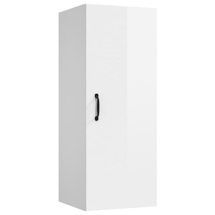 Mobile Parete Bianco Lucido 34,5x34x90 cm in Legno Multistrato cod mxl 32936