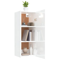 Mobile Parete Bianco Lucido 34,5x34x90 cm in Legno Multistrato cod mxl 32936