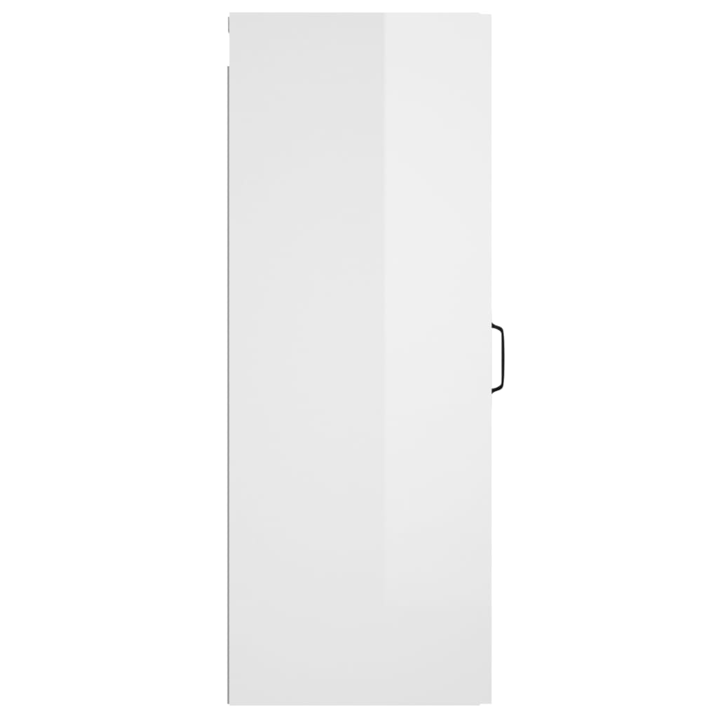 Mobile Parete Bianco Lucido 34,5x34x90 cm in Legno Multistrato cod mxl 32936