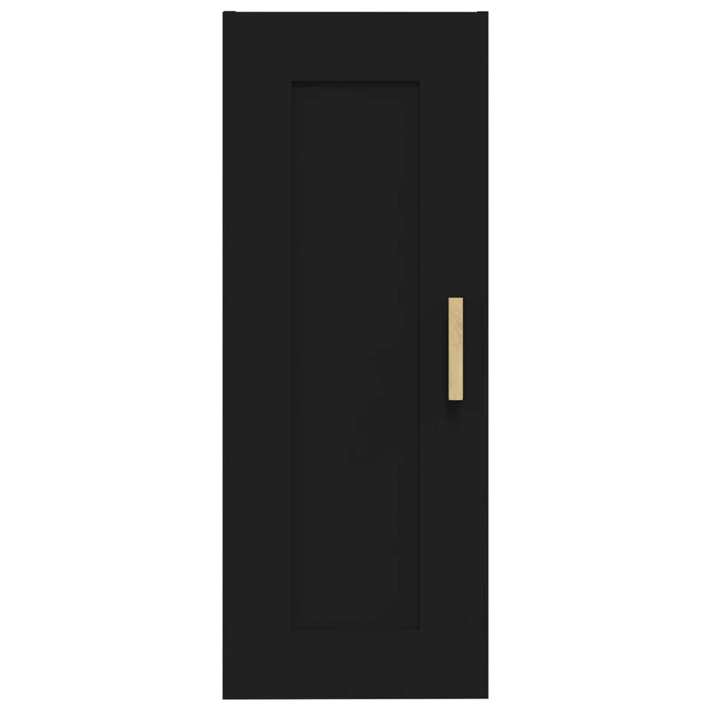 Armadietto a Muro Nero 35x34x90 cm in Legno Multistrato cod mxl 32943