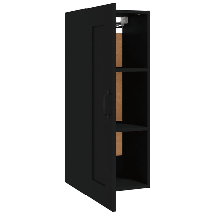 Mobile Pensile Nero 35x34x90 cm in Legno Multistrato cod mxl 52062