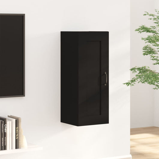 Mobile Pensile Nero 35x34x90 cm in Legno Multistrato 812475