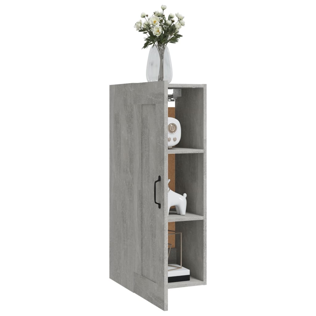 Mobile Pensile Grigio Cemento 35x34x90 cm in Legno Multistrato cod mxl 47021