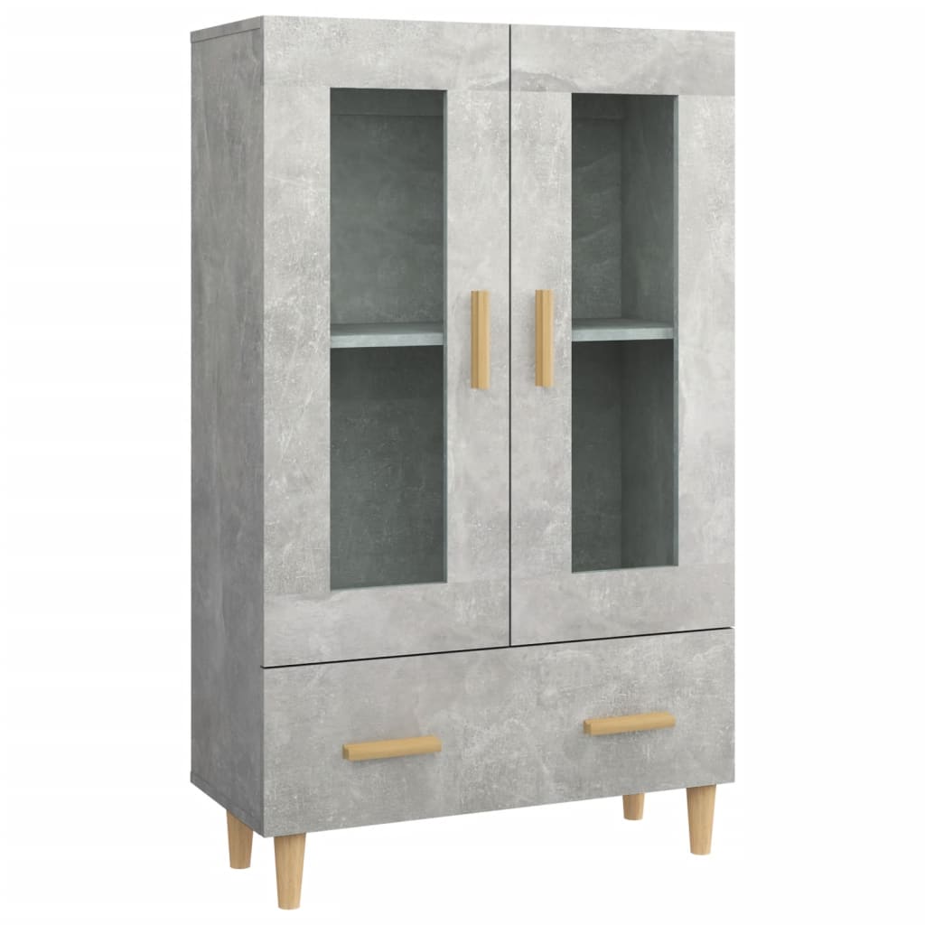 Credenza Grigio Cemento 70x31x115 cm in Legno Multistrato cod mxl 25380