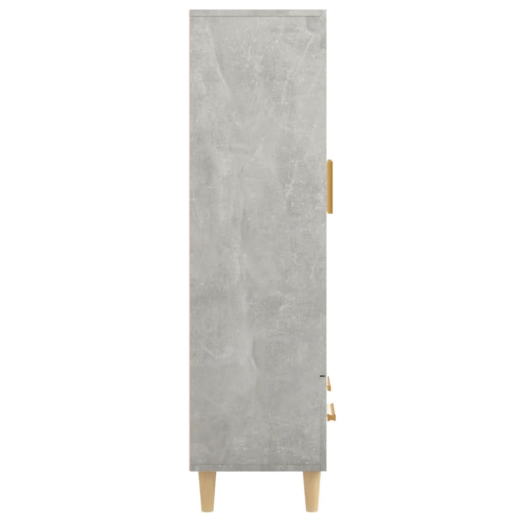 Credenza Grigio Cemento 70x31x115 cm in Legno Multistrato cod mxl 25380