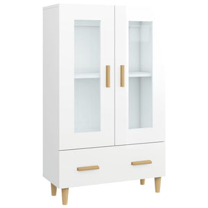 Credenza Bianco Lucido 70x31x115 cm in Legno Multistrato cod mxl 20633