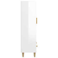 Credenza Bianco Lucido 70x31x115 cm in Legno Multistrato cod mxl 20633