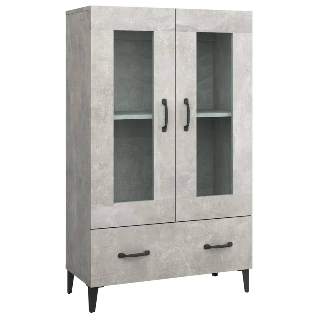 Credenza Grigio Cemento 70x31x115 cm in Legno Multistrato cod mxl 9547