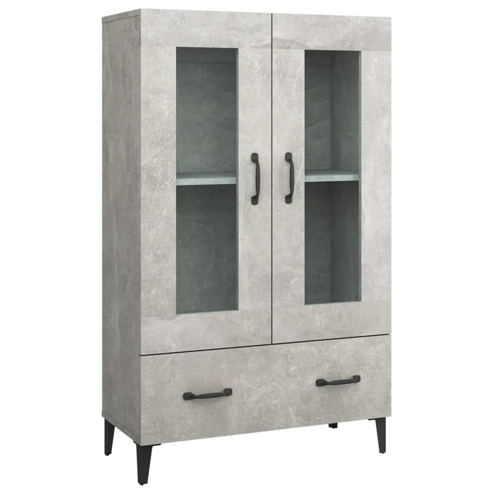 Credenza Grigio Cemento 70x31x115 cm in Legno Multistrato 812559