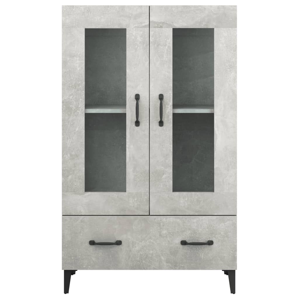 Credenza Grigio Cemento 70x31x115 cm in Legno Multistrato cod mxl 9547