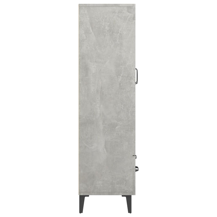 Credenza Grigio Cemento 70x31x115 cm in Legno Multistrato cod mxl 9547