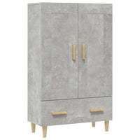 Credenza Grigio Cemento 70x31x115 cm in Legno Multistrato cod mxl 16487