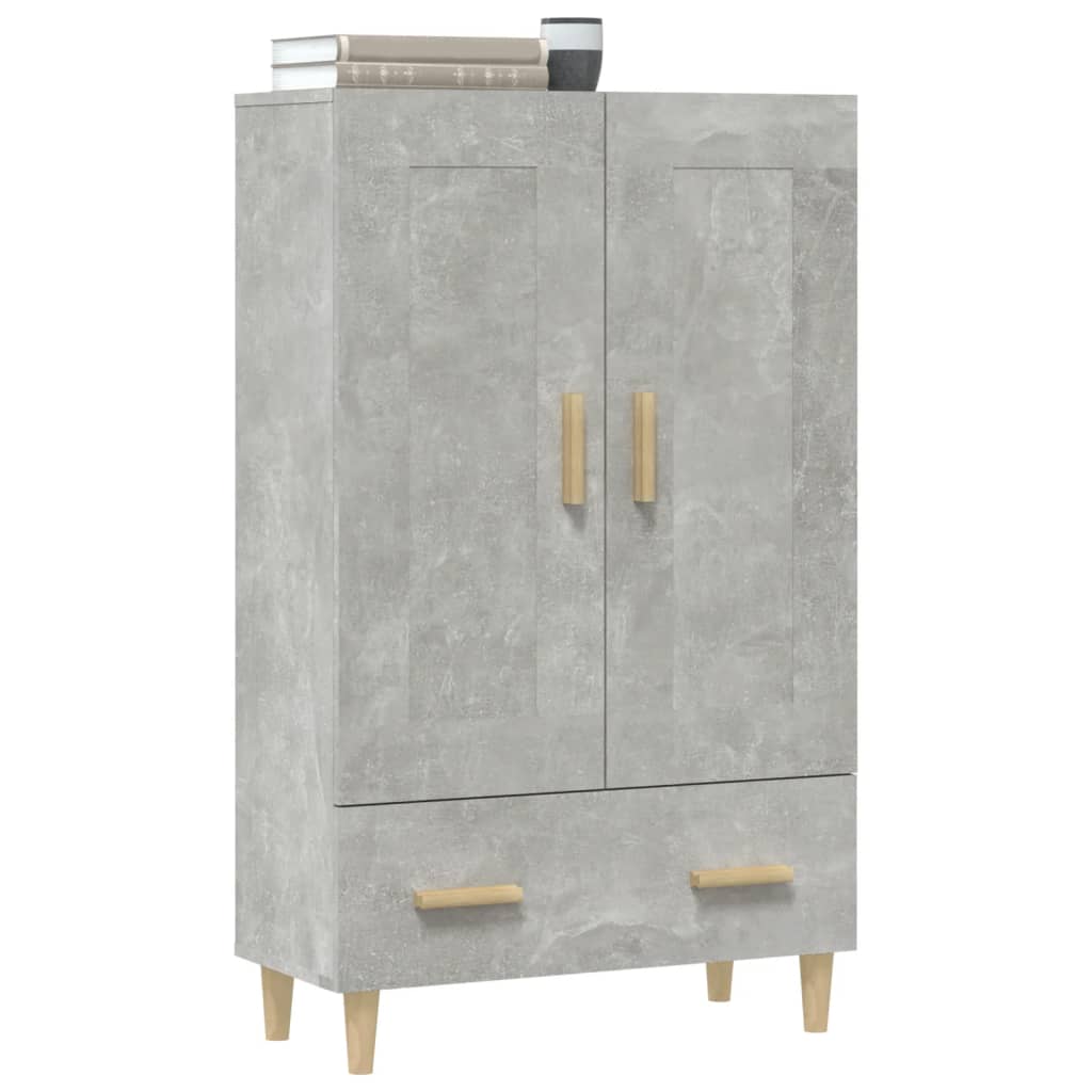 Credenza Grigio Cemento 70x31x115 cm in Legno Multistrato cod mxl 16487