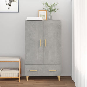 Credenza Grigio Cemento 70x31x115 cm in Legno Multistrato cod mxl 16487