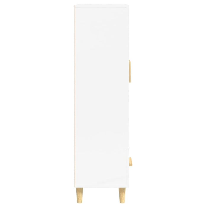 Credenza Bianco Lucido 70x31x115 cm in Legno Multistrato cod mxl 16518