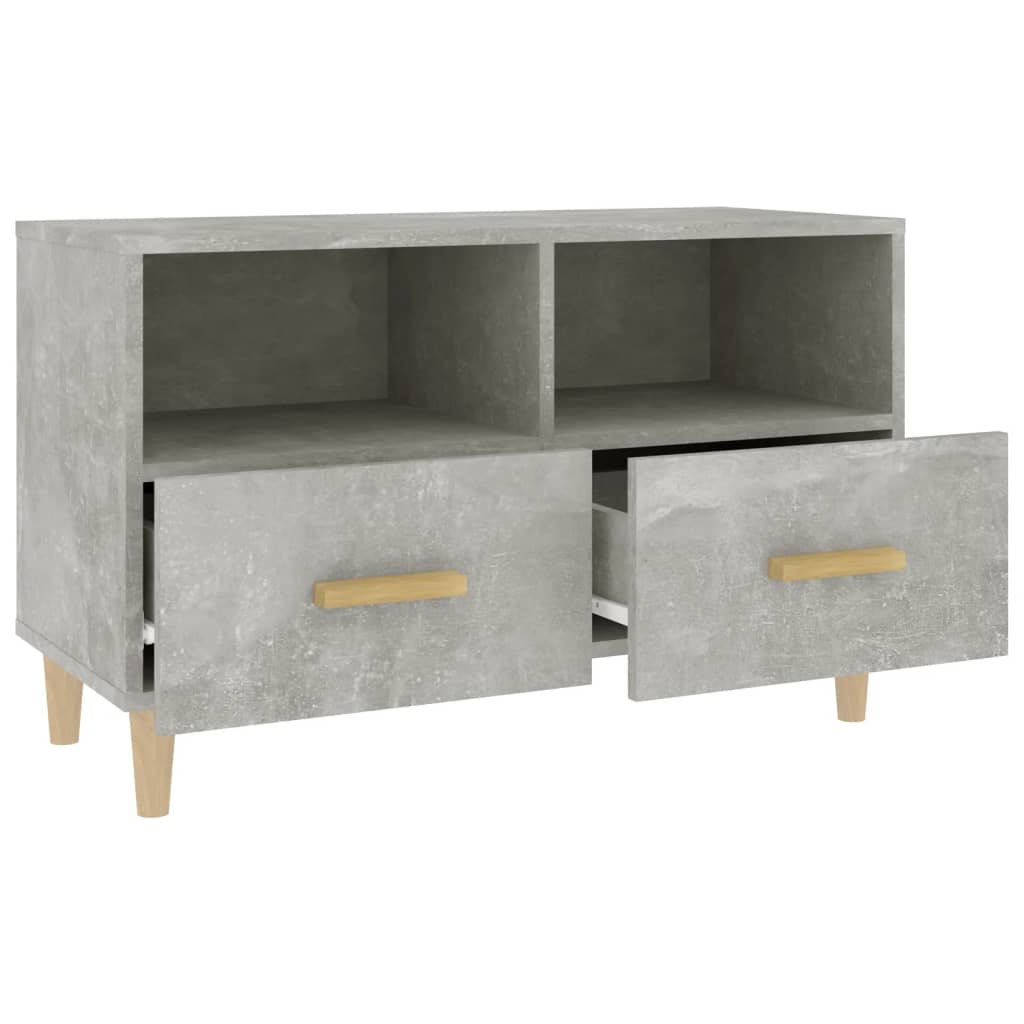 Mobile per TV Grigio Cemento 80x36x50 cm Legno Multistrato