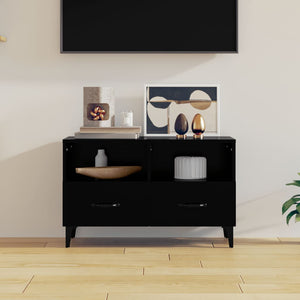 Mobile Porta TV Nero 80x36x50 cm in Legno Multistrato cod mxl 10433