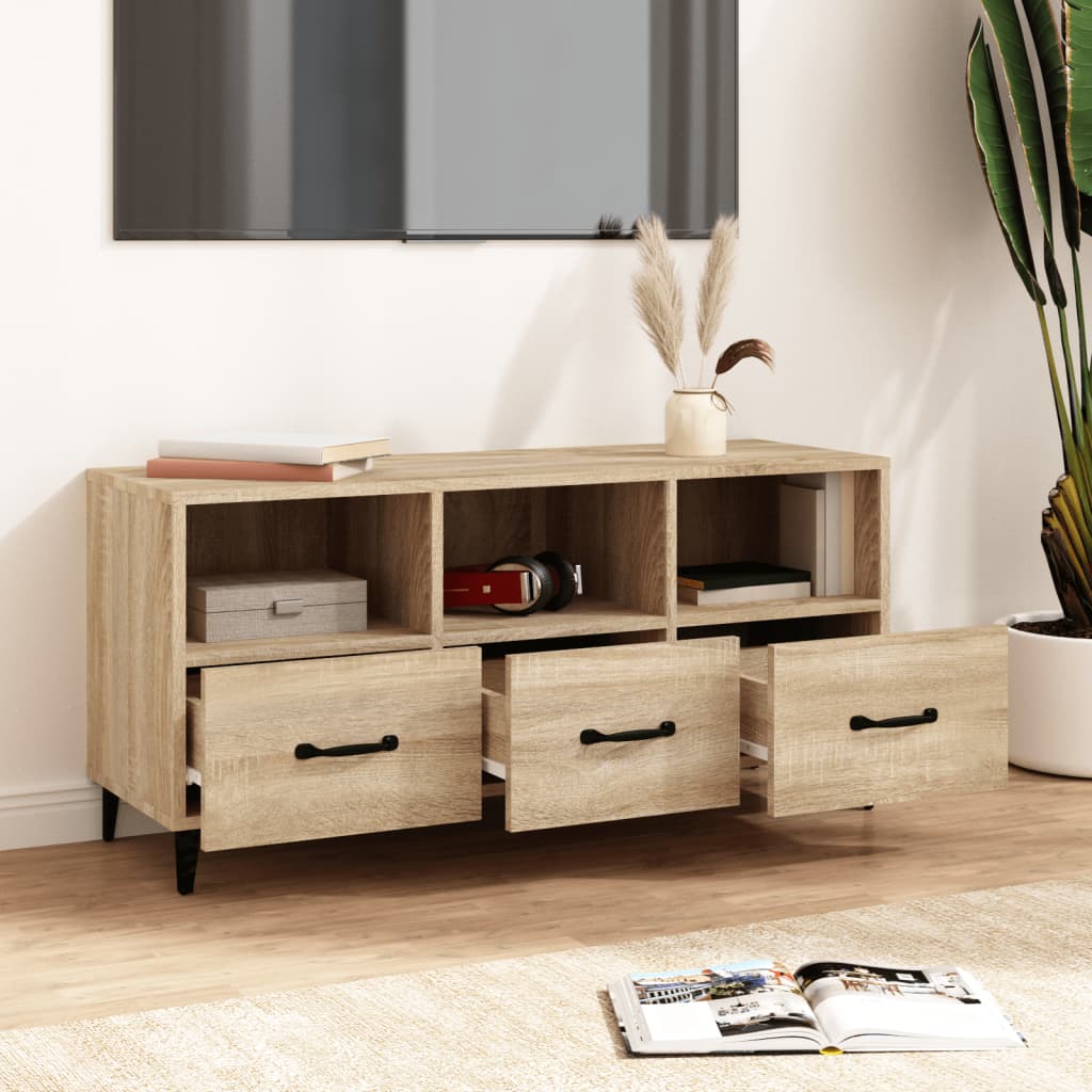 Mobile Porta TV Rovere Sonoma 102x35x50 cm Legno Multistrato cod mxl 20473