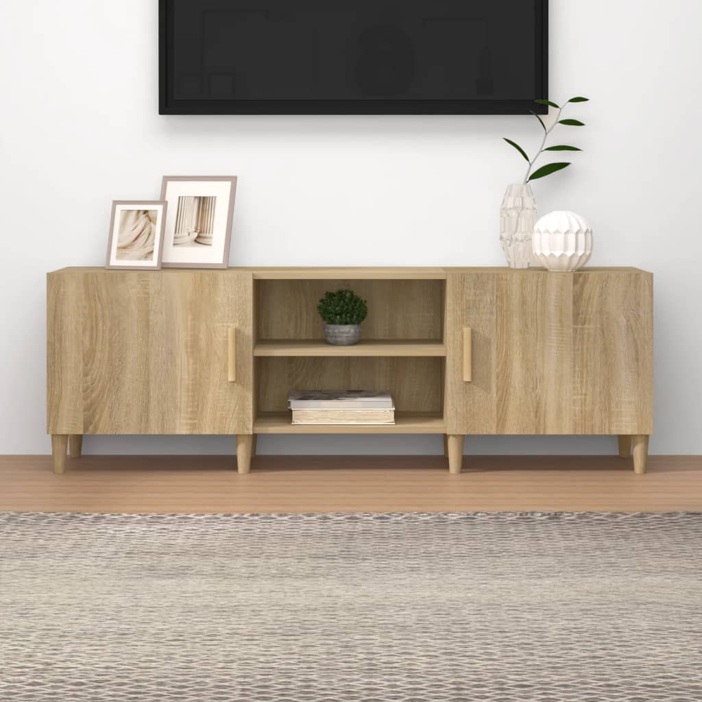 Mobile Porta TV Rovere Sonoma 150x30x50 cm Legno Multistrato cod mxl 6658