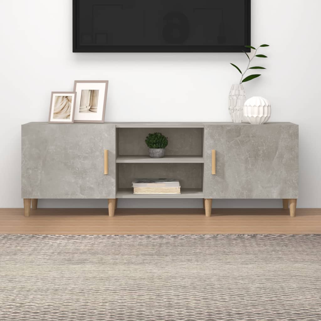 Mobile Porta TV Grigio Cemento 150x30x50cm in Legno Multistrato cod mxl 8052