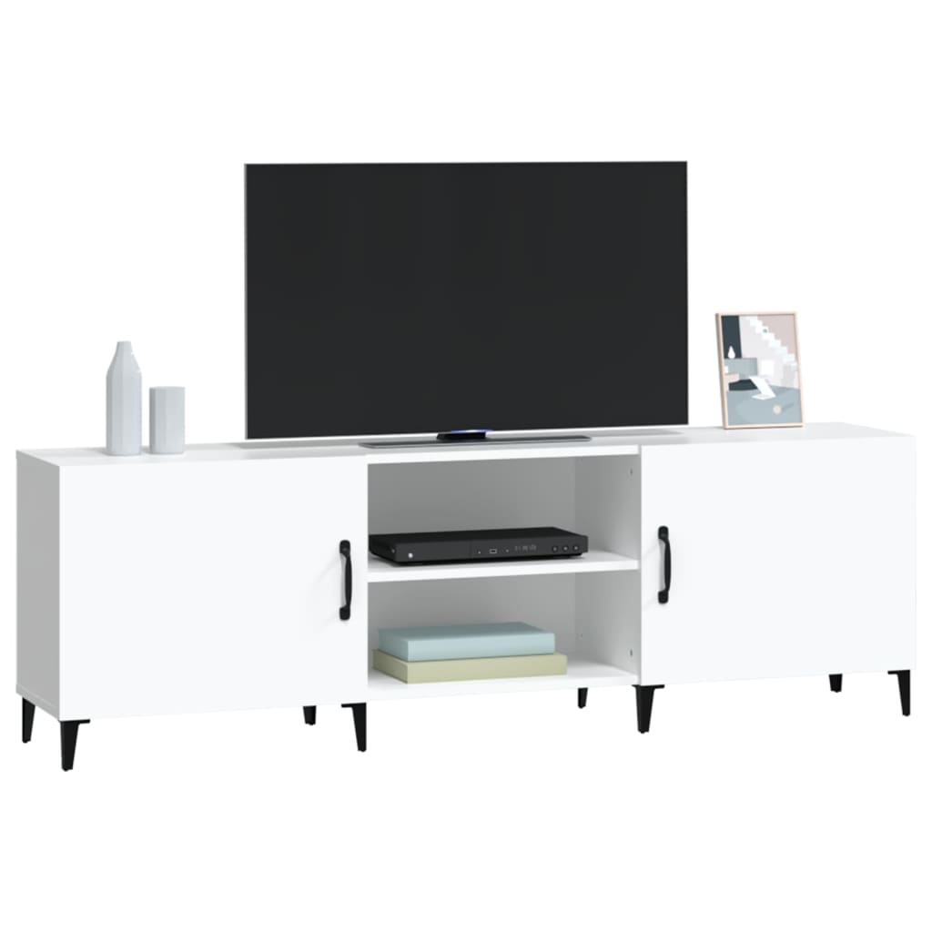 Mobile Porta TV Bianco 150x30x50 cm in Legno Multistrato cod mxl 19406