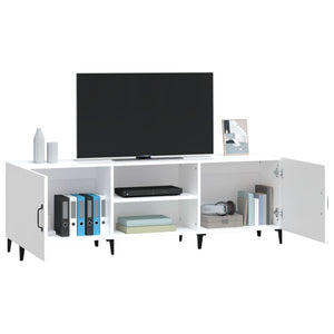 Mobile Porta TV Bianco 150x30x50 cm in Legno Multistrato cod mxl 19406