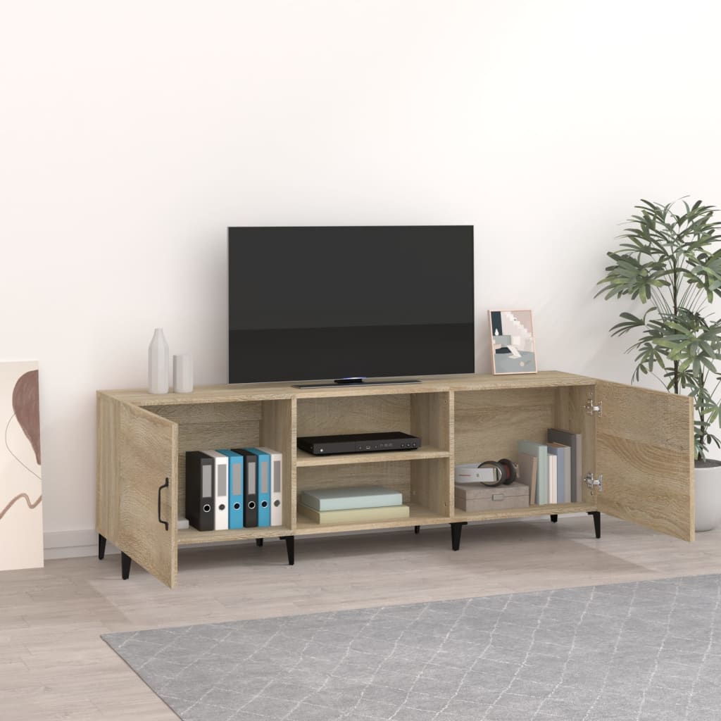 Mobile Porta TV Rovere Sonoma 150x30x50 cm Legno Multistrato cod mxl 20973