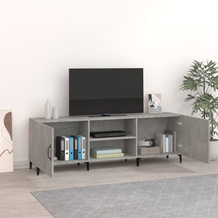 Mobile Porta TV Grigio Cemento 150x30x50cm in Legno Multistrato 812631