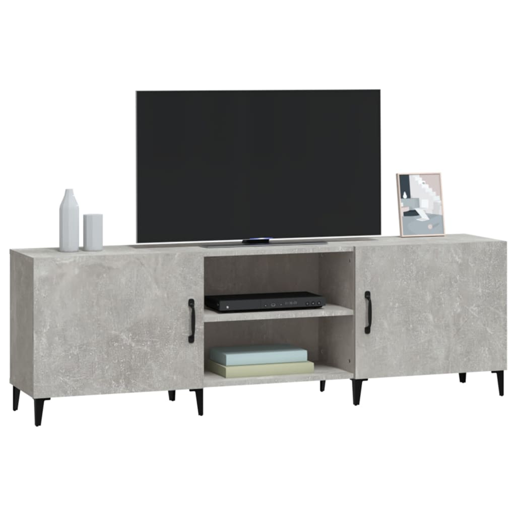 Mobile Porta TV Grigio Cemento 150x30x50cm in Legno Multistrato 812631