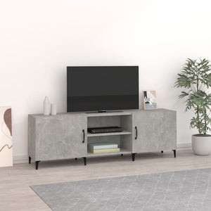 Mobile Porta TV Grigio Cemento 150x30x50cm in Legno Multistrato 812631