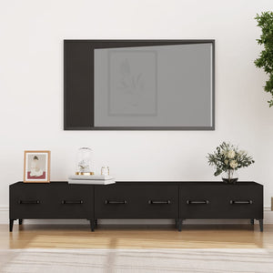 Mobile Porta TV Nero 150x34,5x30 cm in Legno Multistrato cod mxl 12682