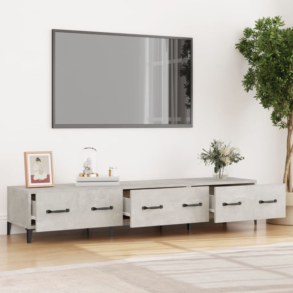 Mobile Porta TV Grigio Cemento 150x34,5x30 cm Legno Multistrato cod mxl 9594