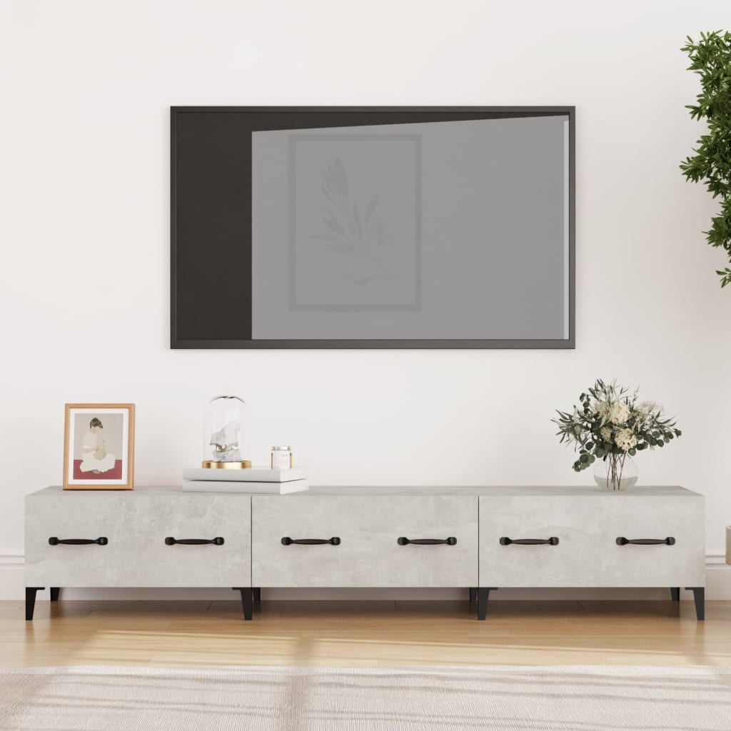 Mobile Porta TV Grigio Cemento 150x34,5x30 cm Legno Multistrato cod mxl 9594